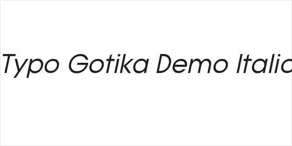 Typo Gotika Demo Italic Logo