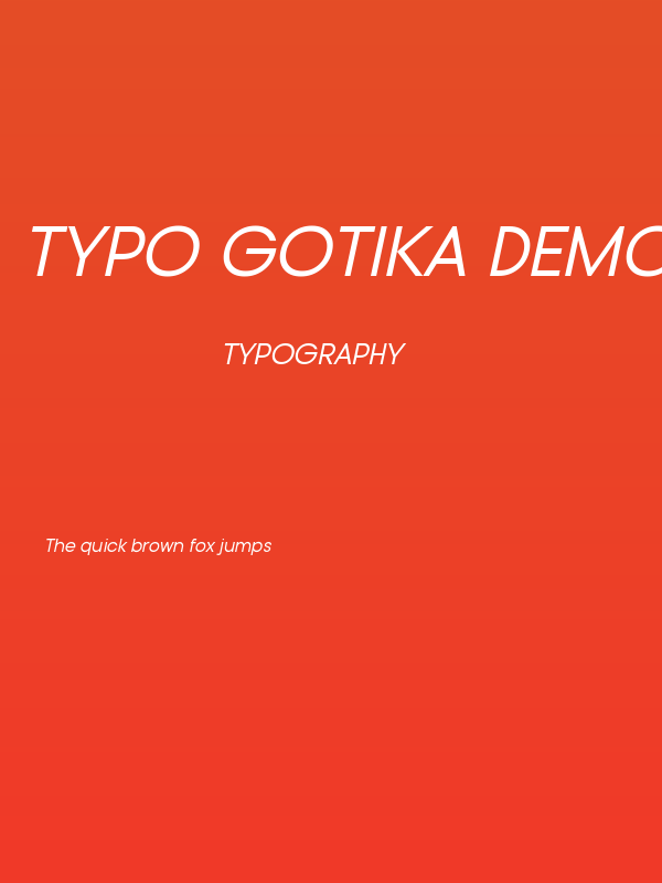 Typo Gotika Demo Italic Poster