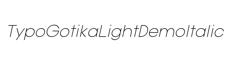 Typo Gotika Light Demo Italic Font