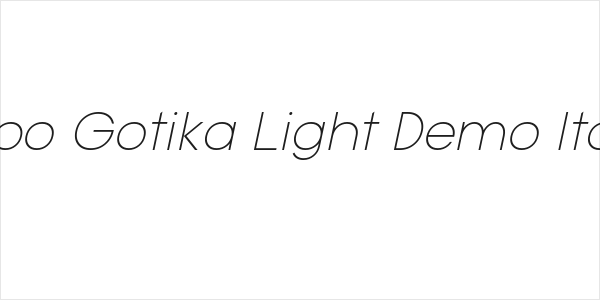 Typo Gotika Light Demo Italic Logo