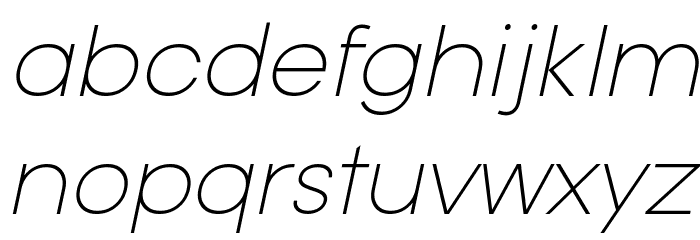 Typo Gotika Light Demo Italic Font LOWERCASE