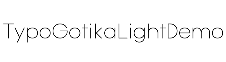 Typo Gotika Light Demo Font