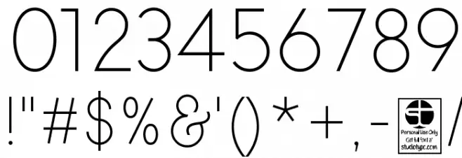 Typo Gotika Light Demo Font OTHER CHARS