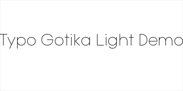 Typo Gotika Light Demo Logo