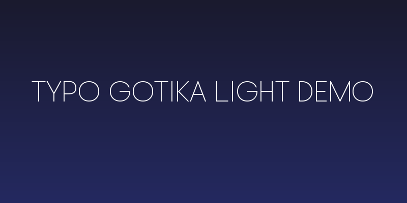 Typo Gotika Light Demo Social Header