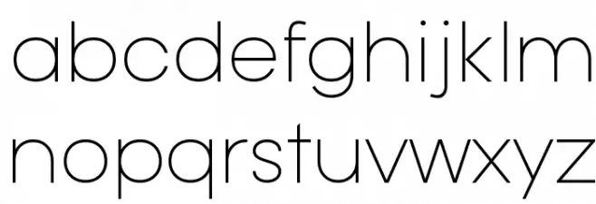 Typo Gotika Light Demo Font Litere mici