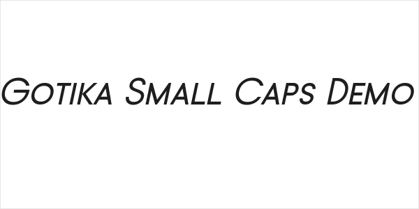 Typo Gotika Small Caps Demo Italic Logo