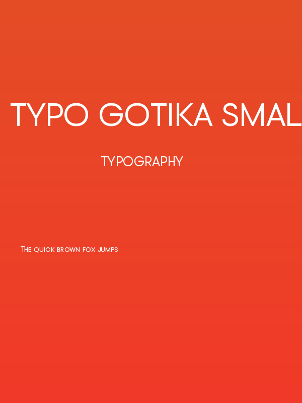 Typo Gotika Small Caps Demo Poster