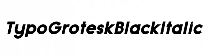 Typo Grotesk Black Italic  les polices de caractères gratuit tlcharger