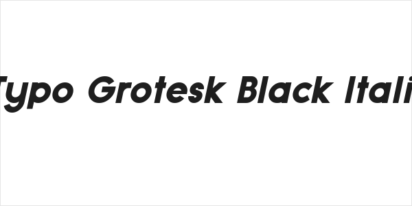 Typo Grotesk Black Italic Logo