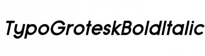 Typo Grotesk Bold Italic  Скачать бесплатные шрифты