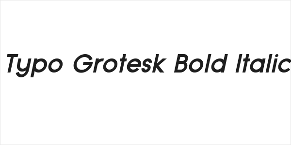 Typo Grotesk Bold Italic Logo