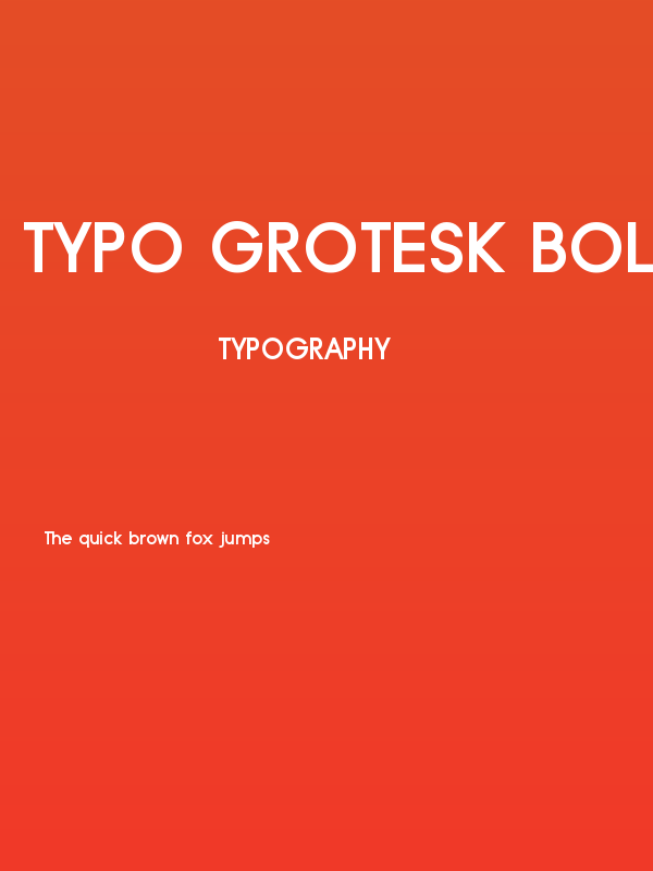 Typo Grotesk Bold Poster