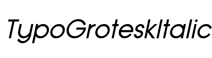 Typo Grotesk Italic Font