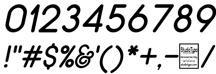 Typo Grotesk Rounded Italic Font OTHER CHARS