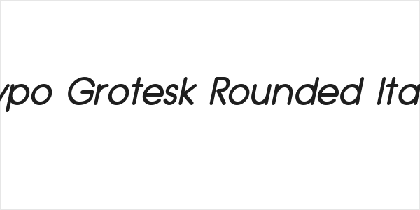 Typo Grotesk Rounded Italic Logo
