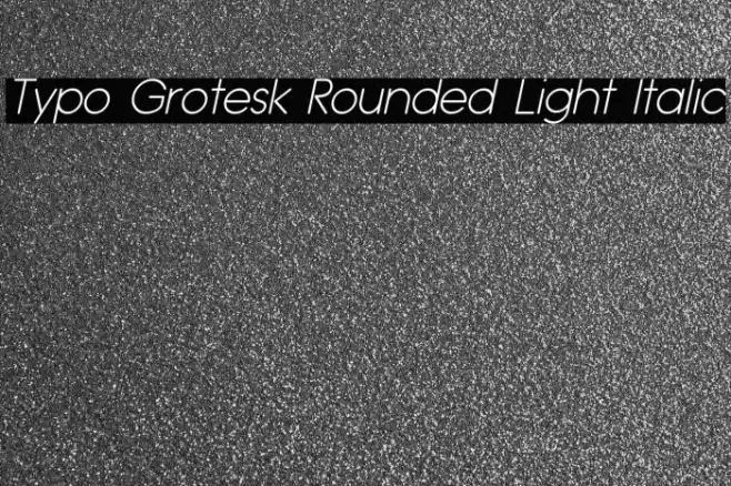 Typo Grotesk Rounded Light Italic examples
