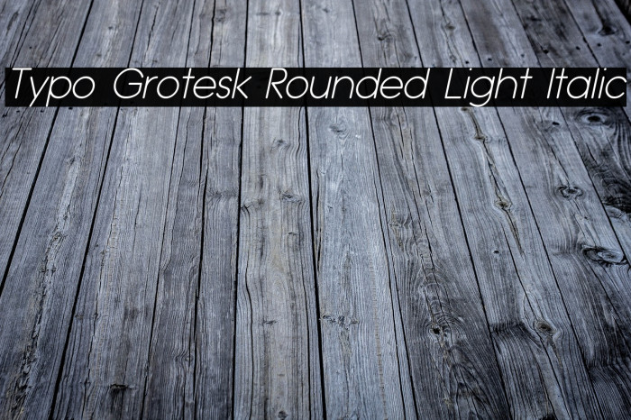 Typo Grotesk Rounded Light Italic Font examples