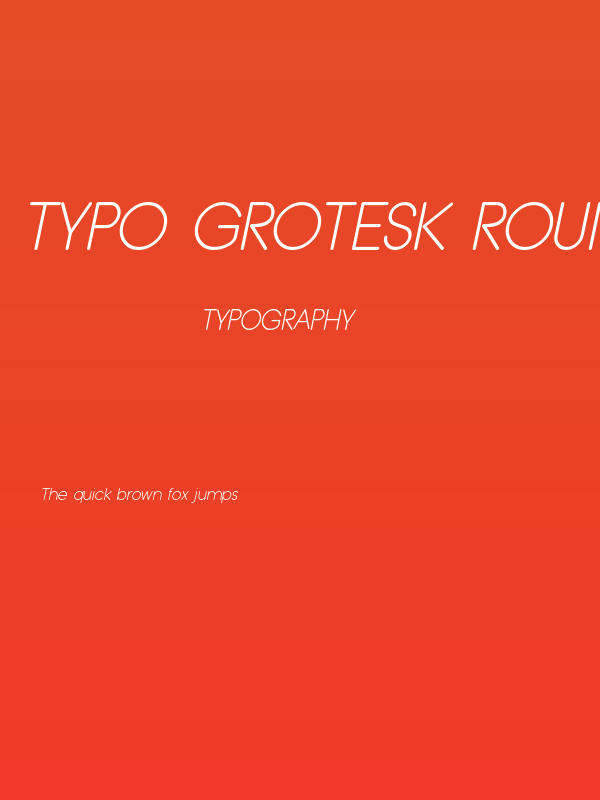 Typo Grotesk Rounded Light Italic Poster