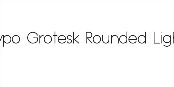 Typo Grotesk Rounded Light Logo
