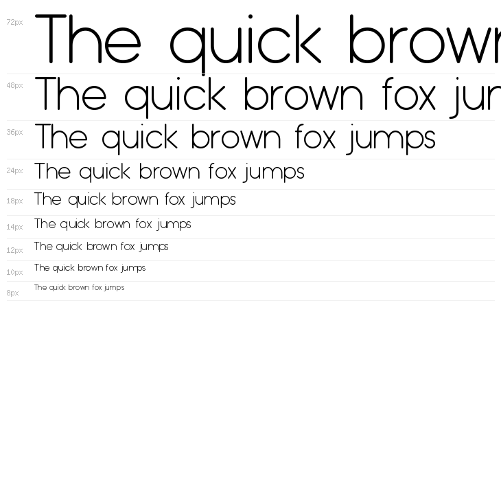 Typo Grotesk Rounded Light Waterfall