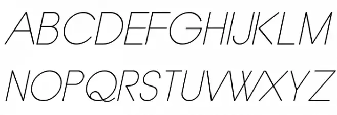 Typo Grotesk Thin Italic 字体 大写