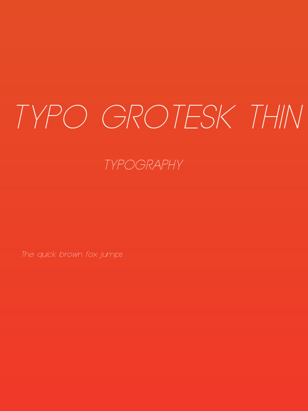 Typo Grotesk Thin Italic Poster