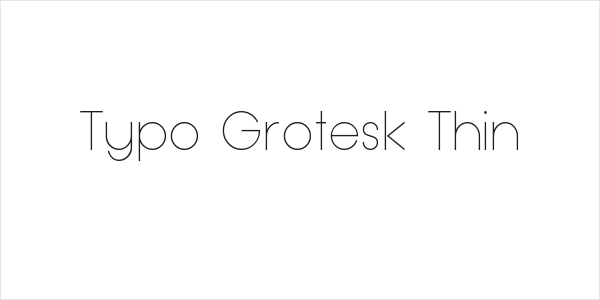 Typo Grotesk Thin Logo