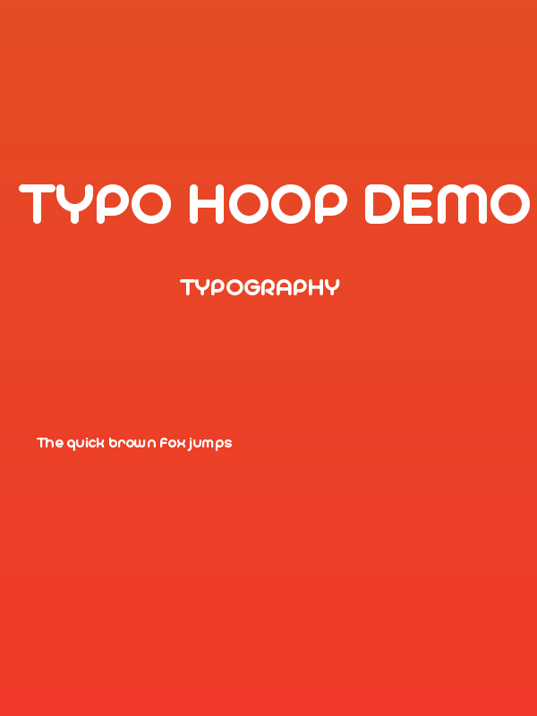 Typo Hoop Demo Bold Poster