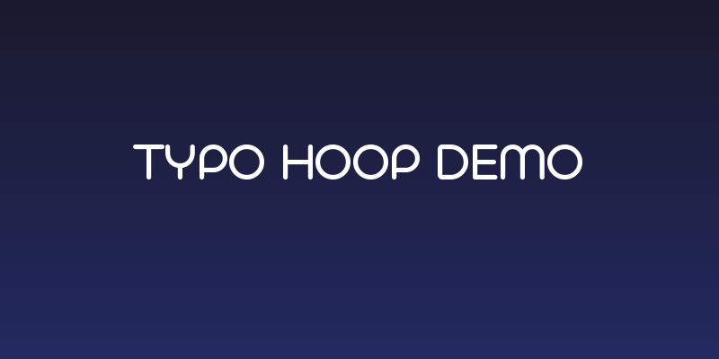 Typo Hoop Demo Social Header