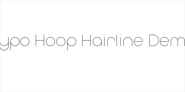 Typo Hoop Hairline Demo Logo