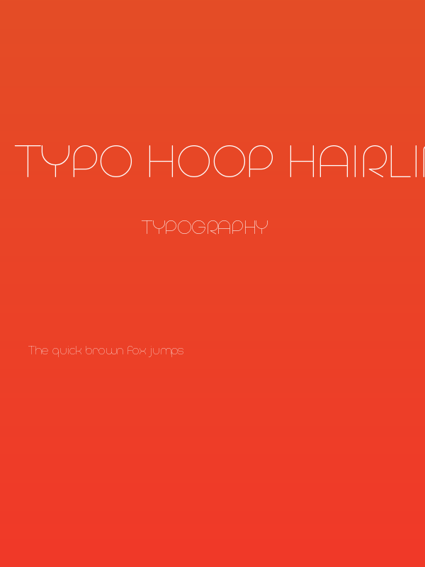 Typo Hoop Hairline Demo Poster