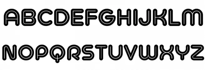 Typo Hoop Inline Demo Schriftart Groß