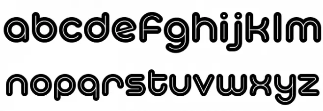 Typo Hoop Inline Demo Fonte MINÚSCULAS