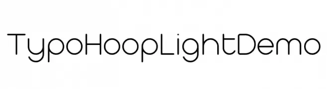 Typo Hoop Light Demo  नि: शुल्क फ़ॉन्ट्स डाउनलोड