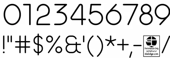 Typo Hoop Light Demo Font OTHER CHARS