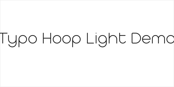Typo Hoop Light Demo Logo