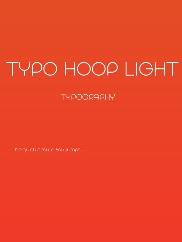 Typo Hoop Light Demo Poster