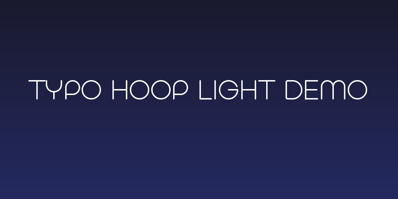 Typo Hoop Light Demo Social Header
