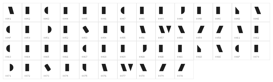 Typo Layer Main Layer Character Map