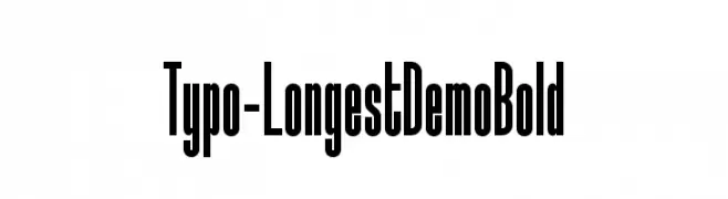 Typo-Longest Demo Bold  नि: शुल्क फ़ॉन्ट्स डाउनलोड