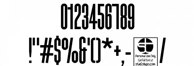 Typo-Longest Demo Bold Font OTHER CHARS