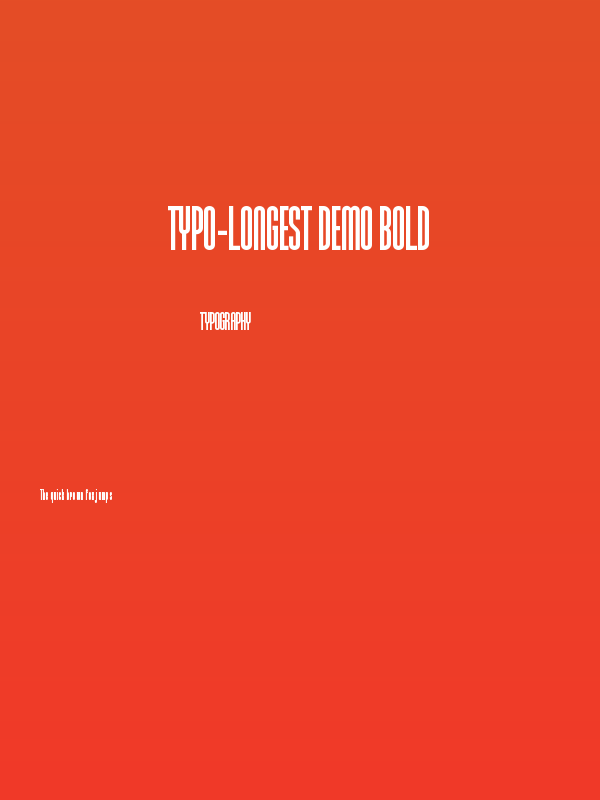 Typo-Longest Demo Bold Poster
