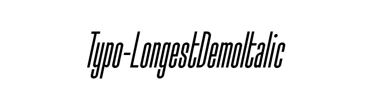 Typo-Longest Demo Italic  Скачать бесплатные шрифты