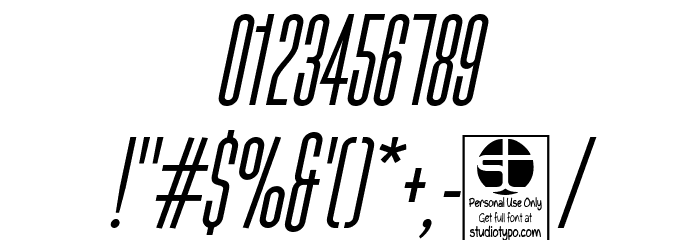 Typo-Longest Demo Italic Font OTHER CHARS