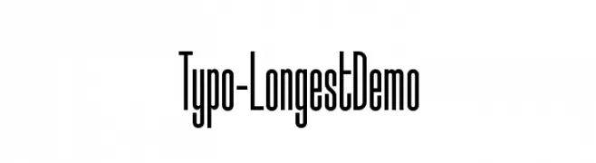 Typo-Longest Demo  Frei Schriftart Herunterladen