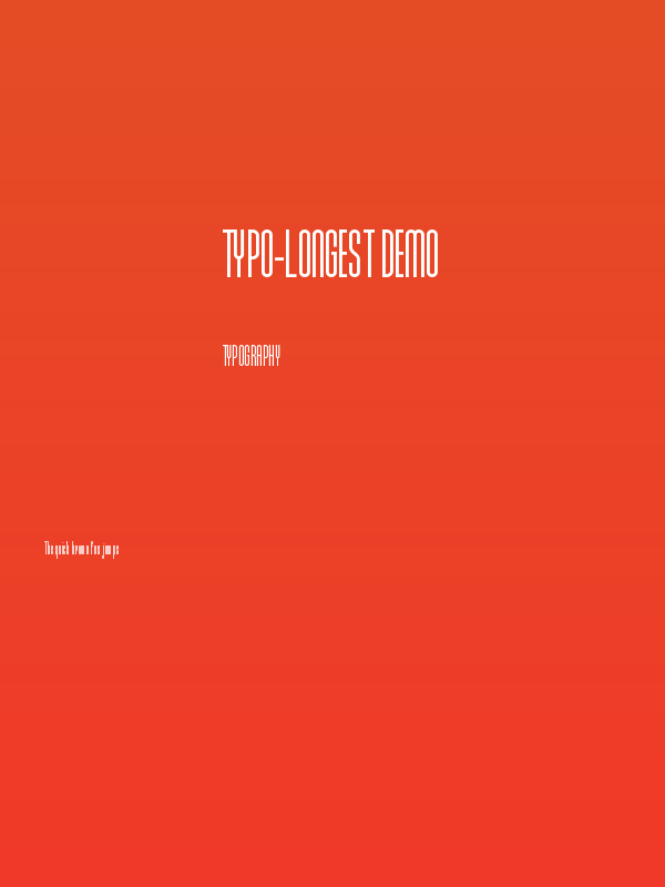 Typo-Longest Demo Poster