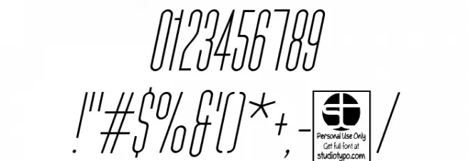 Typo-Longest Light Demo Italic Font OTHER CHARS