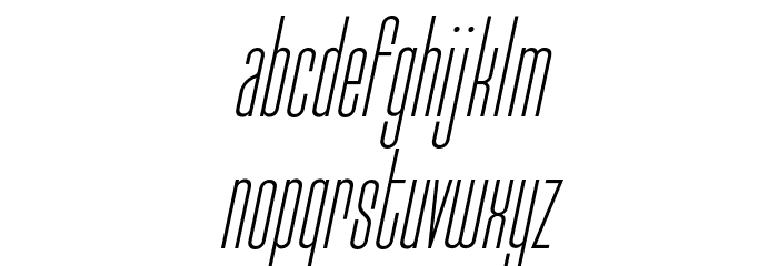 Typo-Longest Light Demo Italic Font LOWERCASE