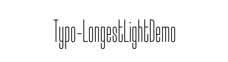 Typo-Longest Light Demo  フリーフォントのダウンロード